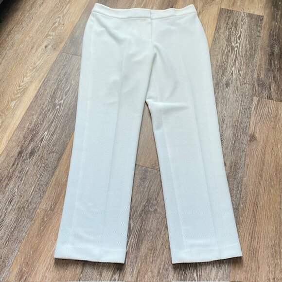 Kasper Kristy Slim Fit Pants Women’s 8 Ivory Textured Dress Career Work - Picture 4 of 14